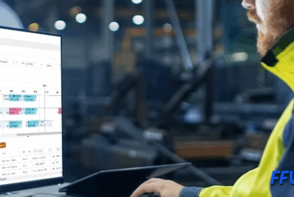 Technicien FFV utilisant un logiciel dédié au vitrage