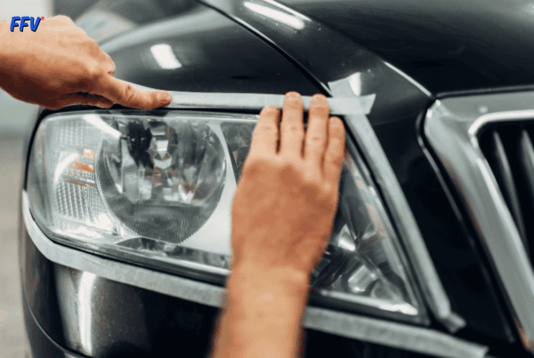 Phares avant d’un véhicule réparés par FFV sans avance de frais grâce à votre assurance auto